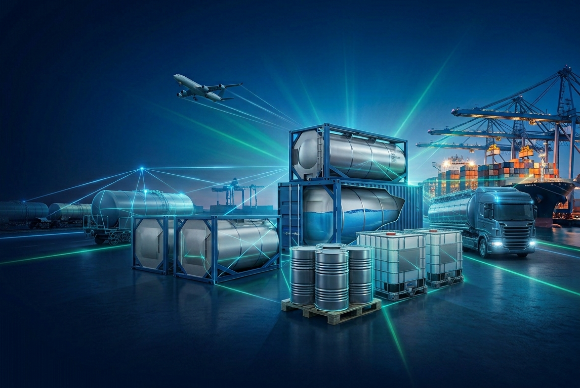 Truck and cargo ship logistics